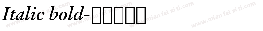 Italic bold字体转换